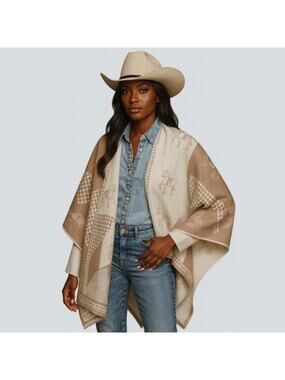 Westrian Cashmere Feel Houndstooth Horse Equestrian Winter Scarf